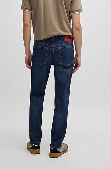Džínsy BOSS Tapered-Fit Stretch Denim Jeans Modrá | 50517544, 1