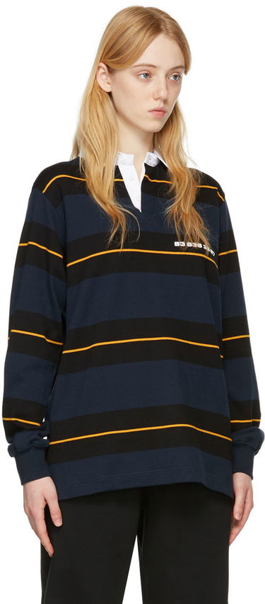 Polo tričko VETEMENTS Number Striped Rugby Polo Navy | VL12SH450N, 1