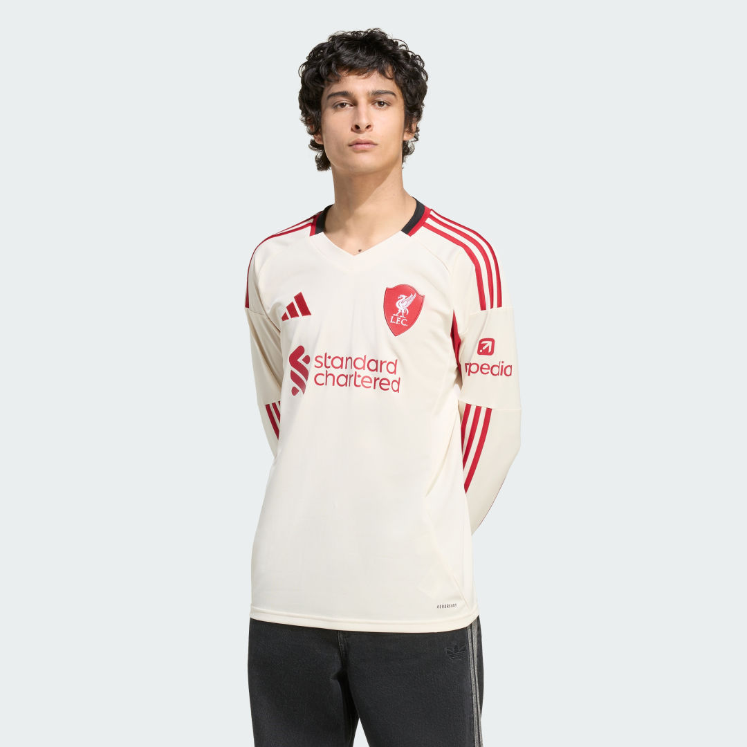 Dres adidas Performance Liverpool FC 25/26 Long Sleeve Away Jersey Béžová | JV6448, 0