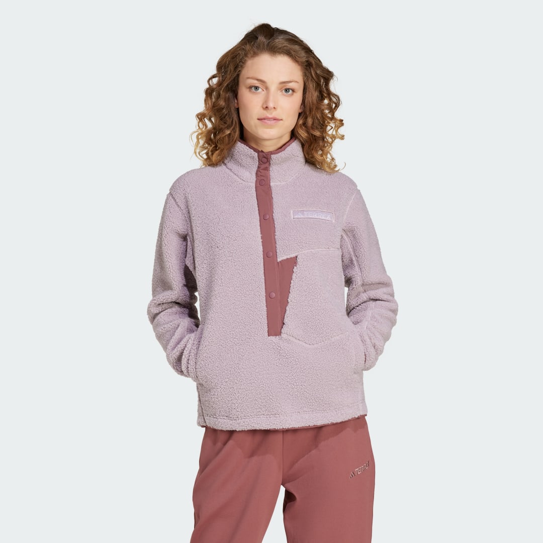 Mikina adidas Performance Fleece Pullover Fialová | IW0223, 0