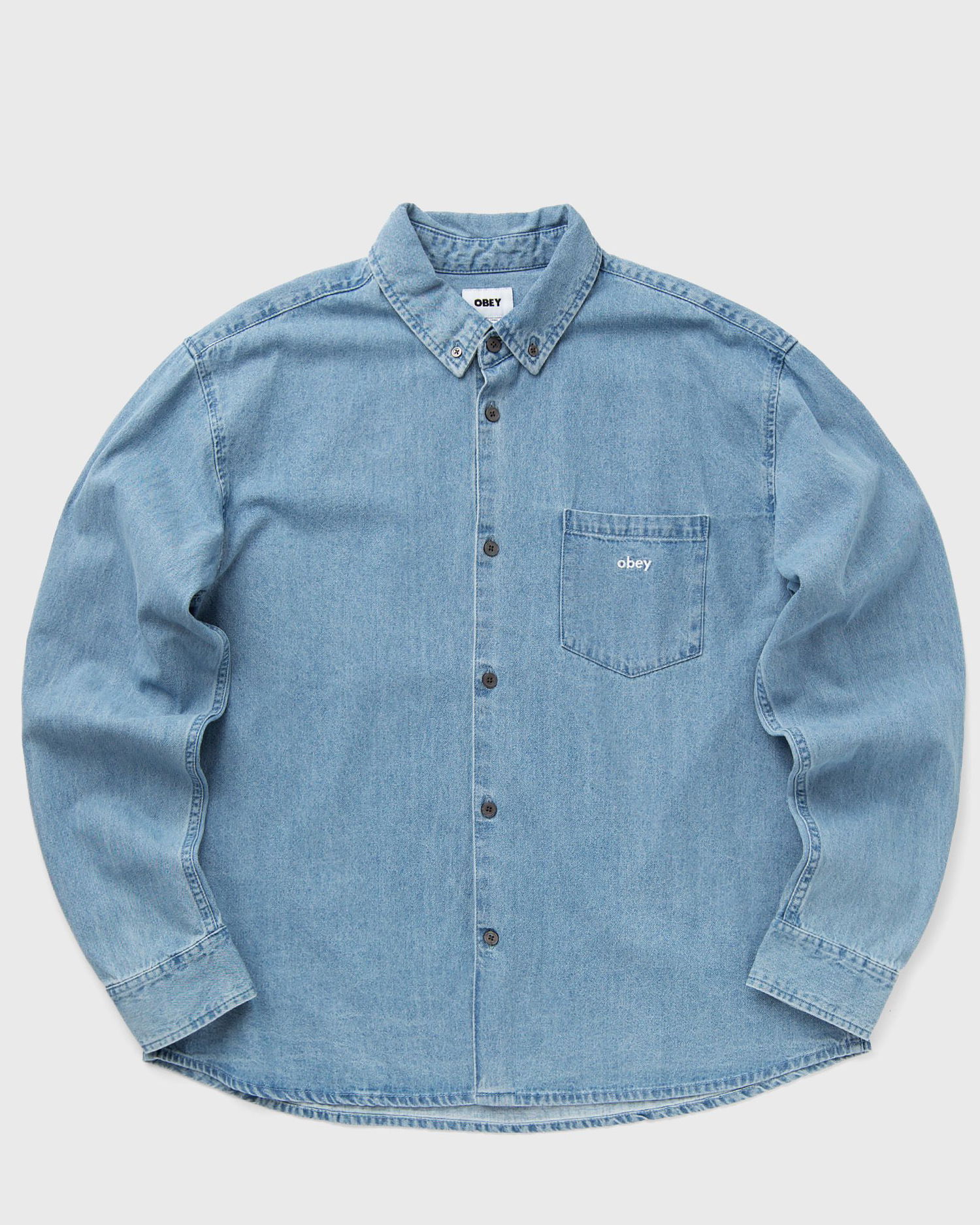 Košeľa OBEY Logan Denim Shirt Modrá | 181200410-LIN, 0