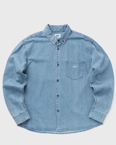 Košeľa OBEY Logan Denim Shirt Modrá | 181200410-LIN, 0
