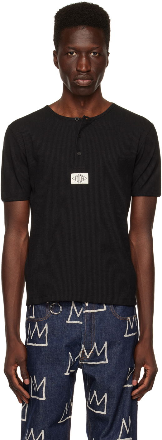 Tričko Études Strike Henley T-Shirt Čierna | E23MM163B00299, 0