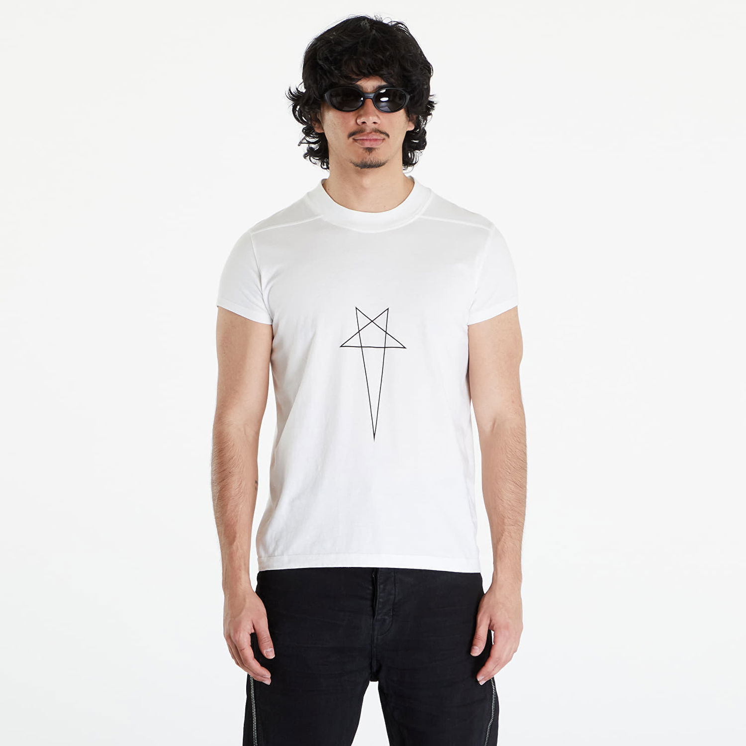 Tričko Rick Owens DRKSHDW Small Level T-Shirt Milk/ Black Biela | DU01D1258 RNEP3 1109, 0