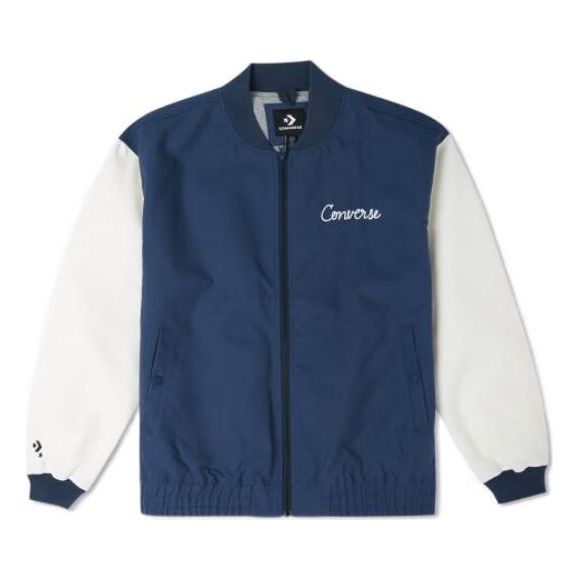 Bomber bunda Converse Chain Stitch Woven Jacket Modrá | 10025514-A02