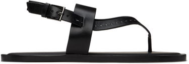 Tenisky a topánky Max Mara Leather Thong Sandals Čierna | 2414521012600, 0