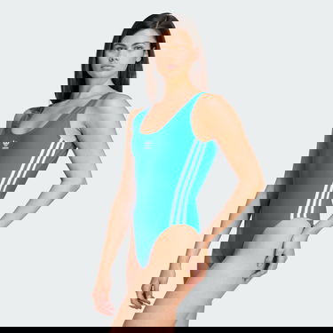 Plavky adidas Originals Adicolor 3-Stripes Swimsuit Modrá | IM1146, 0