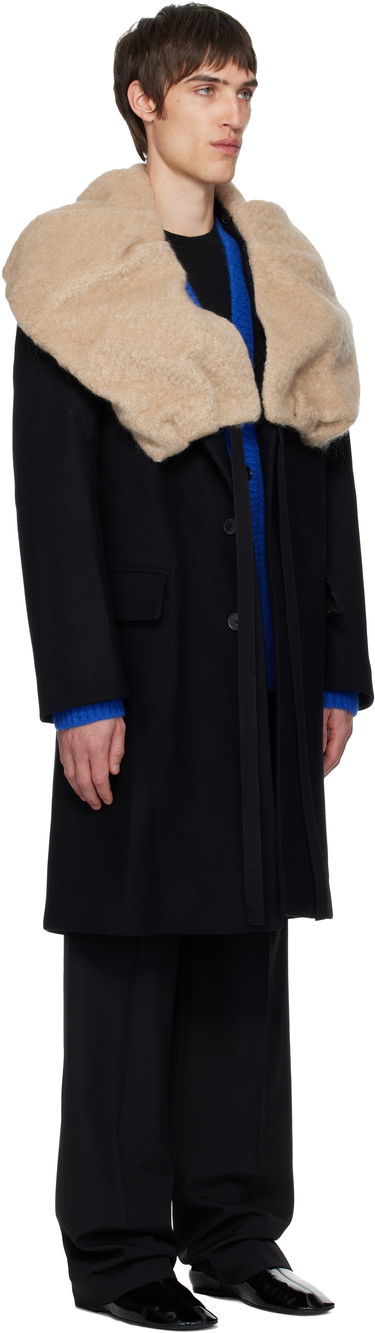 Kabáty Dries Van Noten Dries Van Noten Wool Collar Coat Čierna | 252-020231-2216, 1