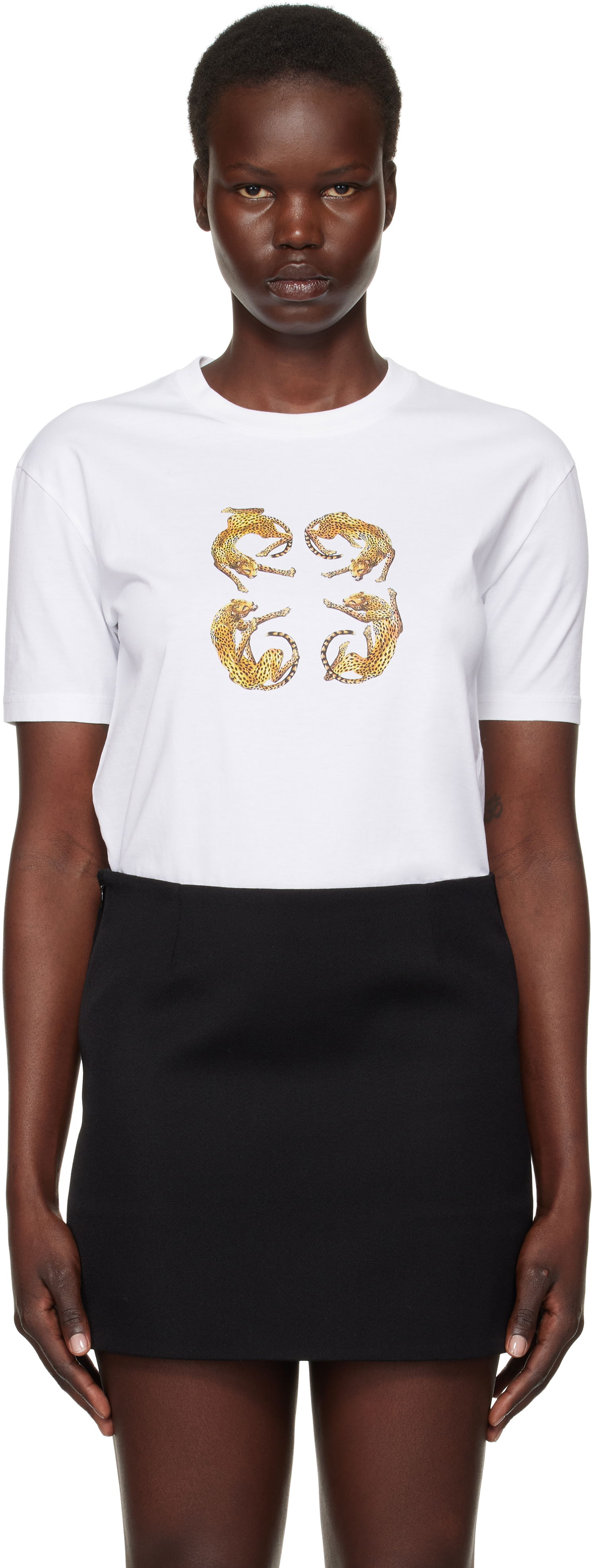 Tričko Givenchy Regular Fit Graphic T-Shirt Biela | BW70EKP6YX100, 0