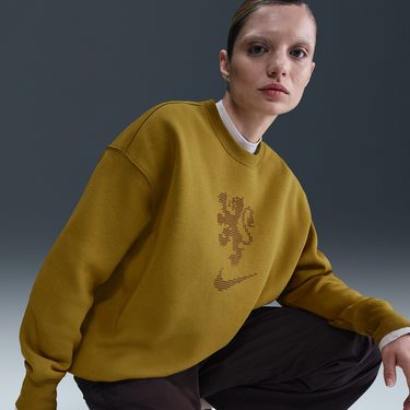 Mikina Nike Netherlands Phoenix Fleece Crew Sweatshirt Žltá | HJ4109-716, 4