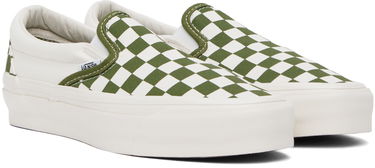 Tenisky a topánky Vans Vans Classic Slip-On Checkerboard Zelené | VN000CSECIB, 3