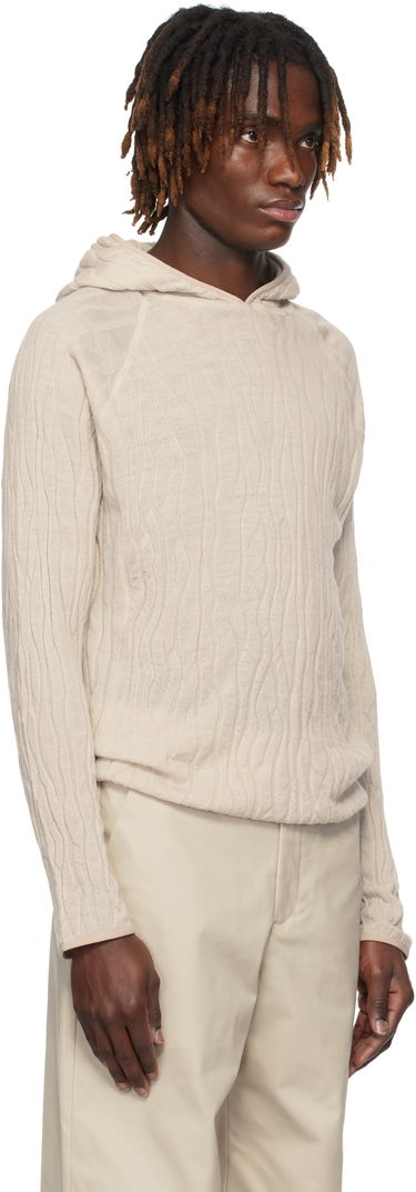 Mikina HELIOT EMIL HELIOT EMIL Sortsol Knit Hoodie Béžová | PRESS25_M_07_070_ST18, 1