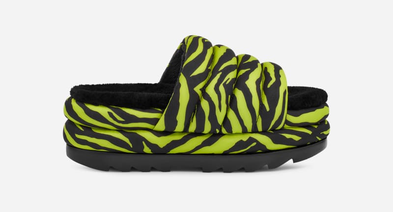 Tenisky a topánky UGG Puft Tiger Print Slide Čierna | 1127075-KLM