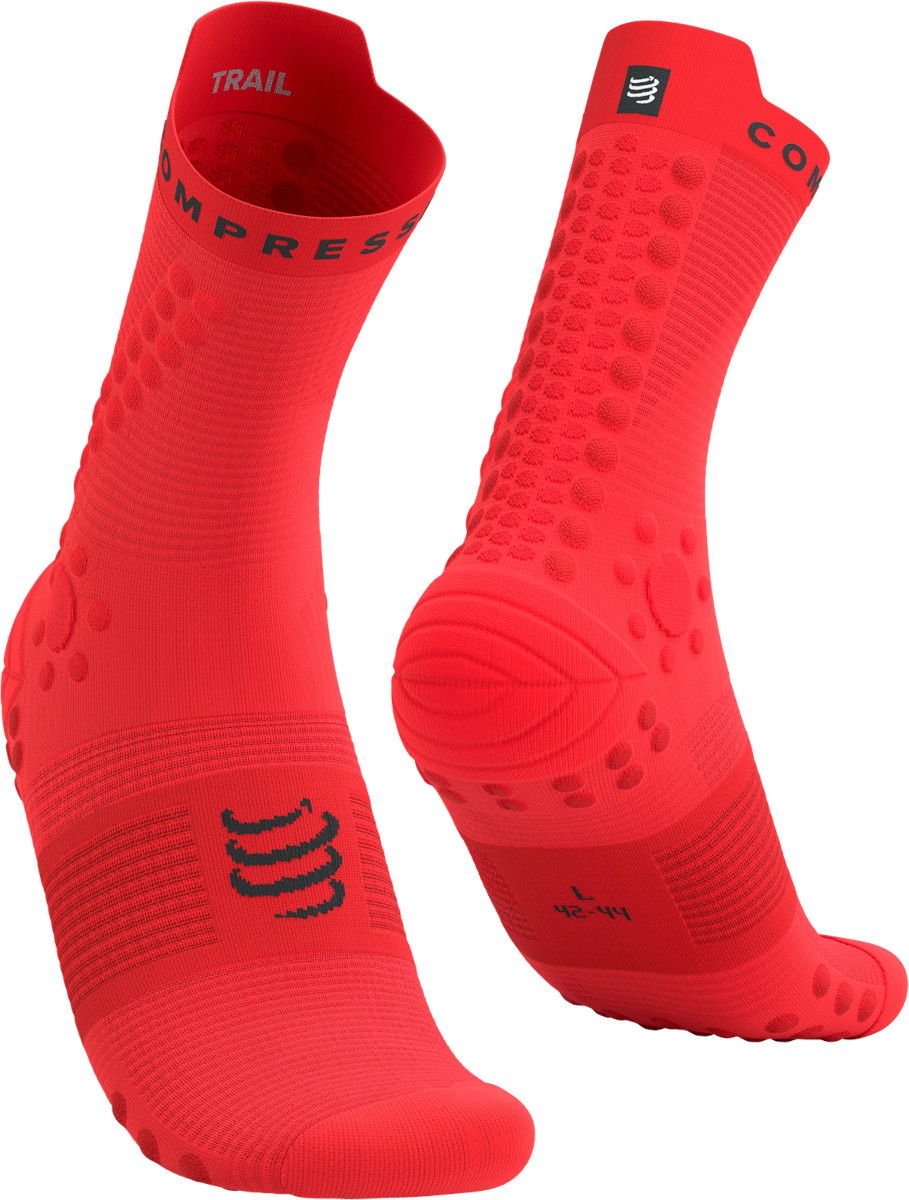 Ponožky Compressport Compressport Pro Racing Socks v4.0 Trail Červená | xu00048b309, 0
