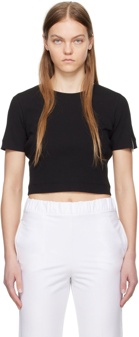 Crop Top Max Mara Max Mara Leisure Ariete Cropped T-Shirt Čierna | 2416941028600, 0