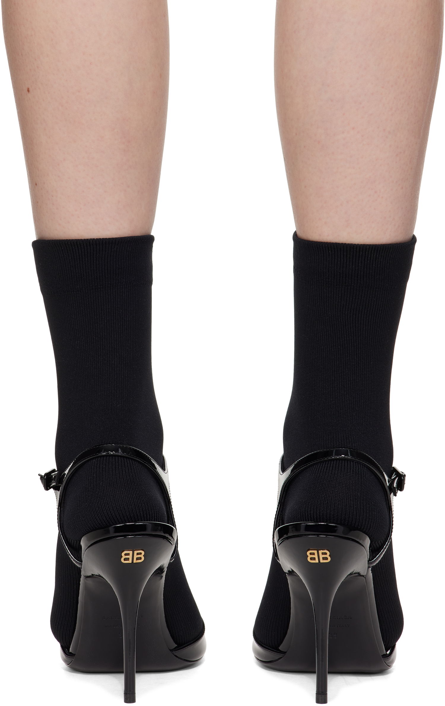 Ponožky Balenciaga Balenciaga Avenue Sock 110 Heeled Sandals Čierna | 810517 W12H2, 1