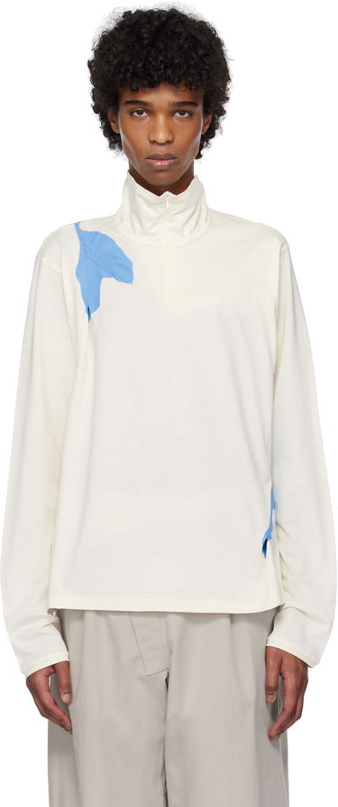 Sveter KIKO KOSTADINOV Kiko Kostadinov Alec K-Dart Quarter-Zip Sweatshirt Biela | KKSS25TP04-83, 0
