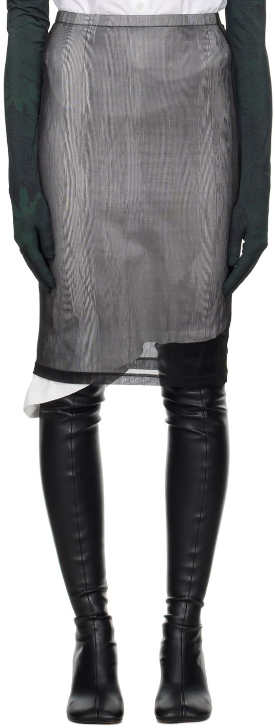 Sukňa Maison Margiela MM6 Ribbed Midi Skirt Čierna | S52MC0006 STJ403, 0
