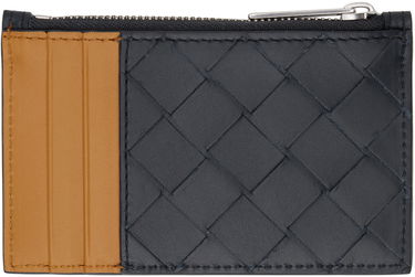 Peňaženka Bottega Veneta Intrecciato Zipped Card Holder Navy | 755985 VCPQ5, 1