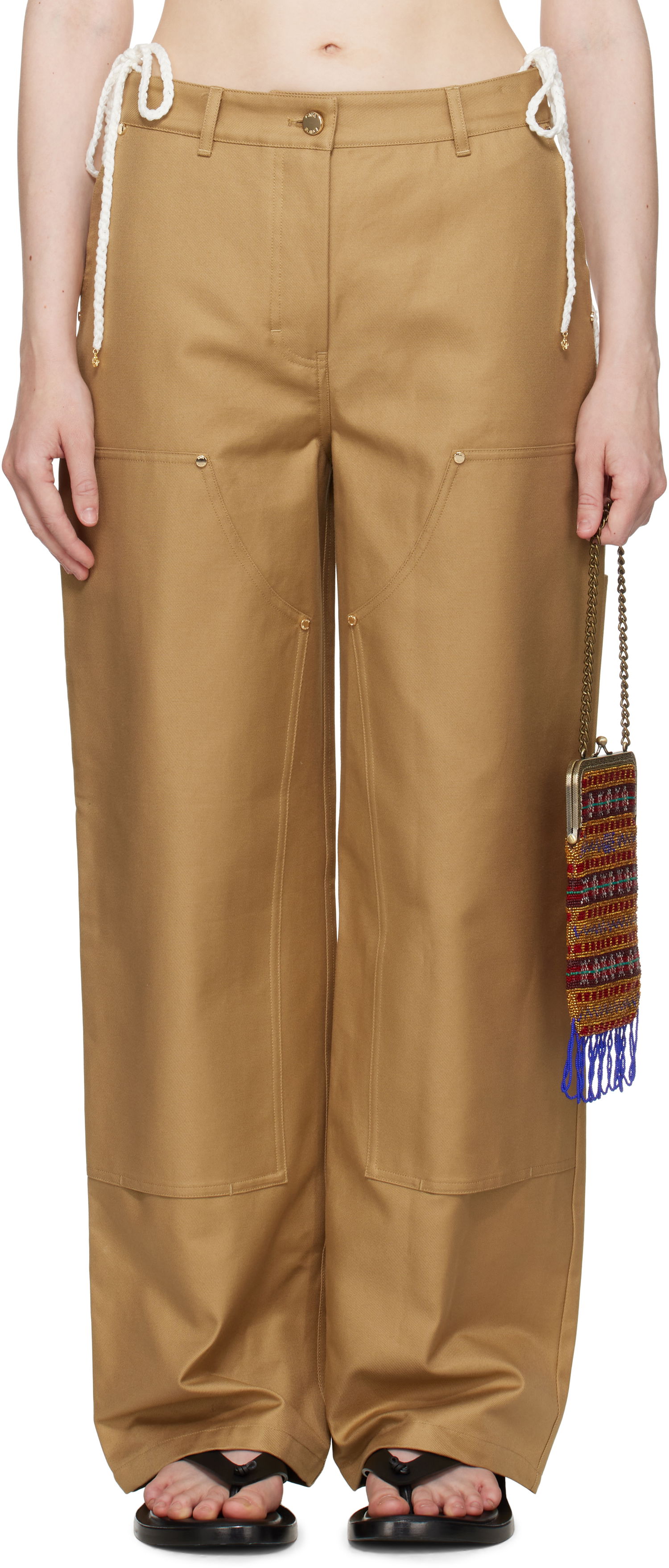 Cargo nohavice Casablanca Casablanca Cotton Workwear Trousers Béžová | WS25-TR-303-01, 0