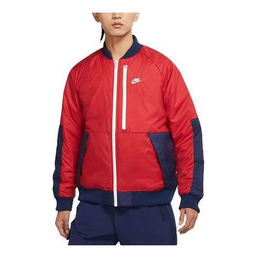 Bomber bunda Nike Sportswear Therma-FIT Legacy Reversible Bomber Jacket Červená | DD6850-687