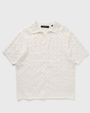 Polo tričko DAILY PAPER Yinka Relaxed Knit Polo Tee Biela | 2411045, 3