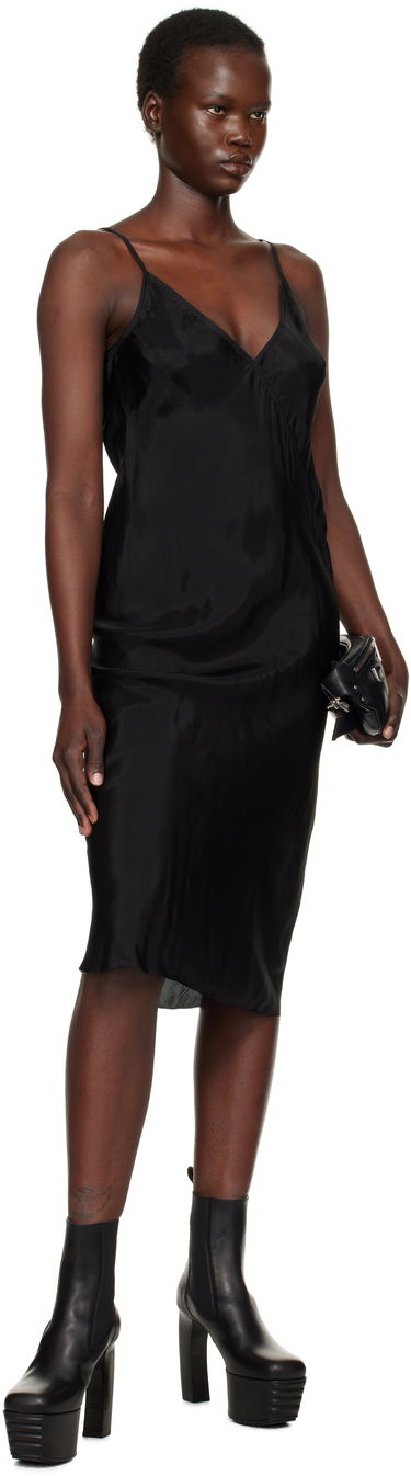 Šaty Rick Owens Rick Owens Hollywood Slip Midi Dress Čierna | RP01E7545 J, 3