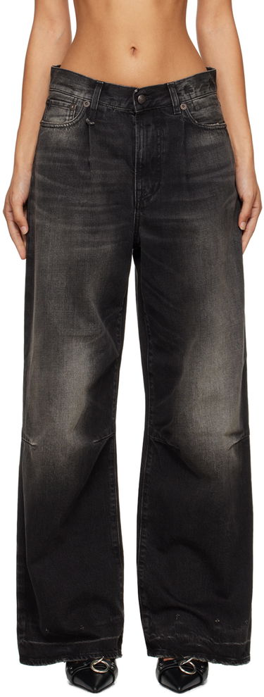 Džínsy R13 R13 Wayne Wide-Leg Jeans Čierna | R13WD146-D262C, 0