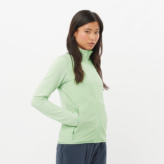 Vetrovka Salomon Lightwarm Hybrid Jacket Zelené | LC2374900, 0