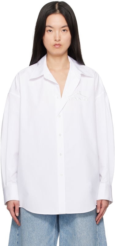 Košeľa Alexander Wang Alexander Wang Oversized Organic Cotton Shirt Biela | 1WC2251040, 0