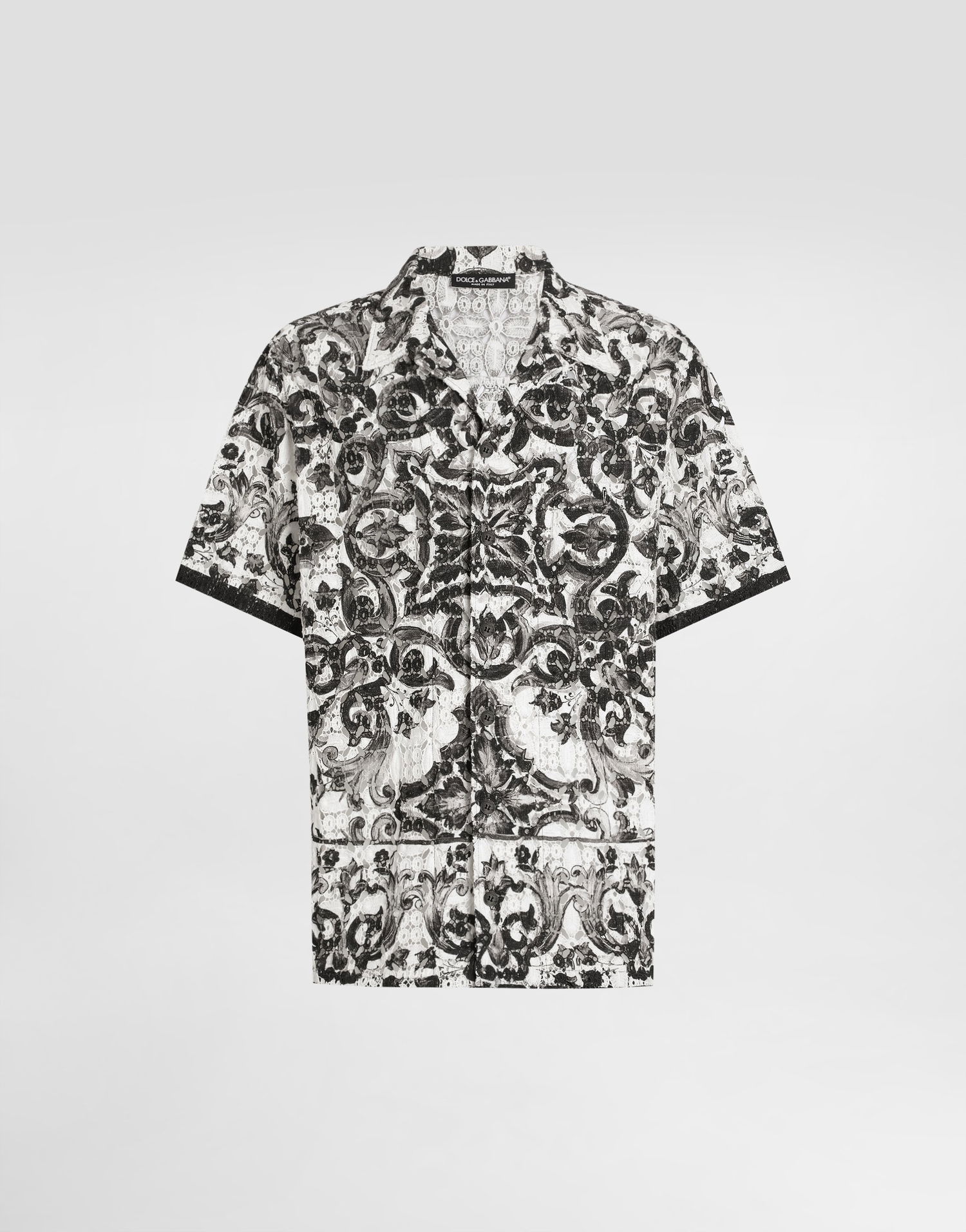 Košeľa Dolce & Gabbana Dolce & Gabbana Majolica Print Crochet Lace Shirt Biela | G5JH9THH5EKIZ3TN, 0