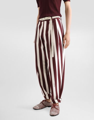Nohavice Dolce & Gabbana Dolce & Gabbana Striped Cotton Jacquard Cropped Pants Rôznofarebný | GP10DTFS6OHHA9WR, 3