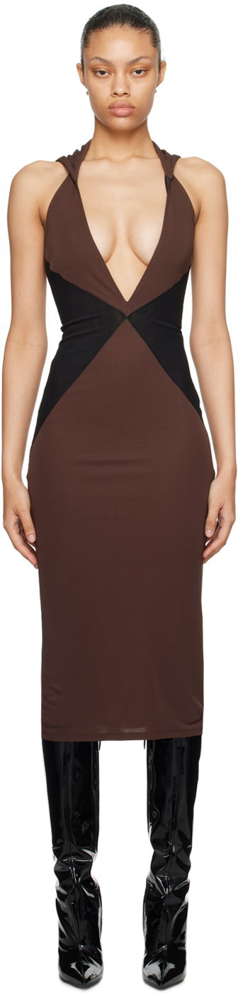 Šaty Miaou Miaou Joan Midi Dress Hnedá | 5042VCJUMB, 0