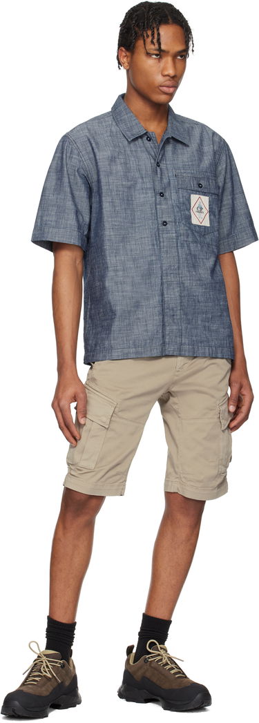 Košeľa C.P. Company C.P. Company Chambray Short Sleeve Shirt Modrá | 18CMSH151A-110065W, 3