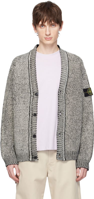 Sveter Stone Island Stone Island Cotton Chenille Cardigan Šedá | K1S15 5100047 S00Z1, 0