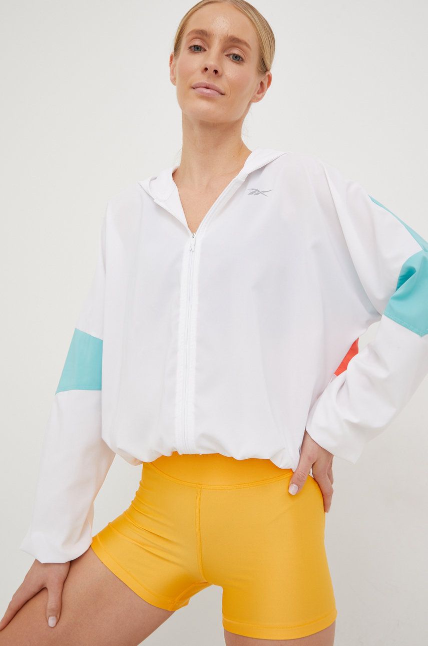 Mikina Reebok Reebok Oversize Running Jacket Biela | HM5128, 0
