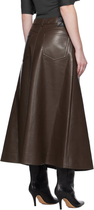Sukňa Nanushka Nanushka Cintia Regenerated Leather Maxi Skirt Hnedá | NW25PFSK15478, 2