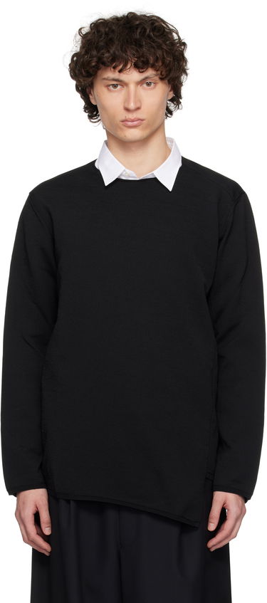 Sveter Comme des Garçons Comme des Garçons Homme Plus Asymmetrical Sweatshirt Čierna | PO-N007-S25, 0