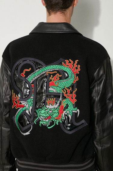 Bomber bunda Awake NY Awake NY Varsity Jacket Oversize Čierna | SP24.OT001, 5