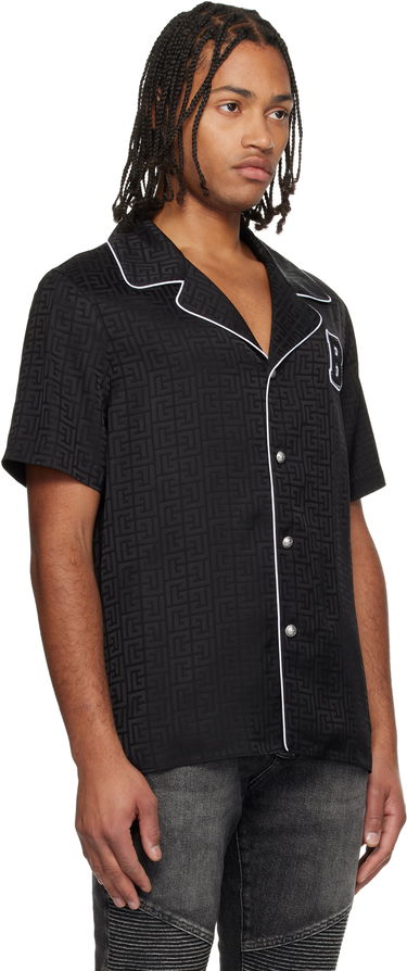 Košeľa Balmain Varsity Pyjama Shirt Čierna | FH1HN135VB35, 1