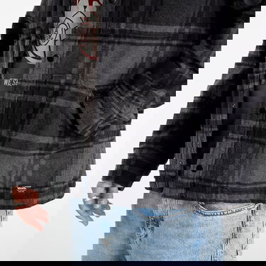 Bunda Vans Piedmont Hooded Plaid Shirt Jacket Šedá | VN000P7VQFY1, 2