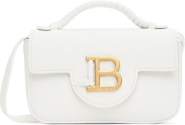Kabelka Balmain Balmain B-Buzz 17 Grained Leather Crossbody Bag Biela | EN1DG811LPOS, 0