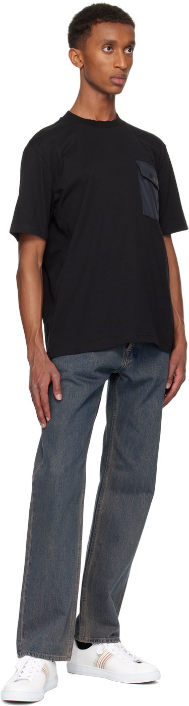 Tričko Paul Smith PS Paul Smith Tilt Logo Pocket T-Shirt Čierna | M2R-014Z-N22119-79, 3