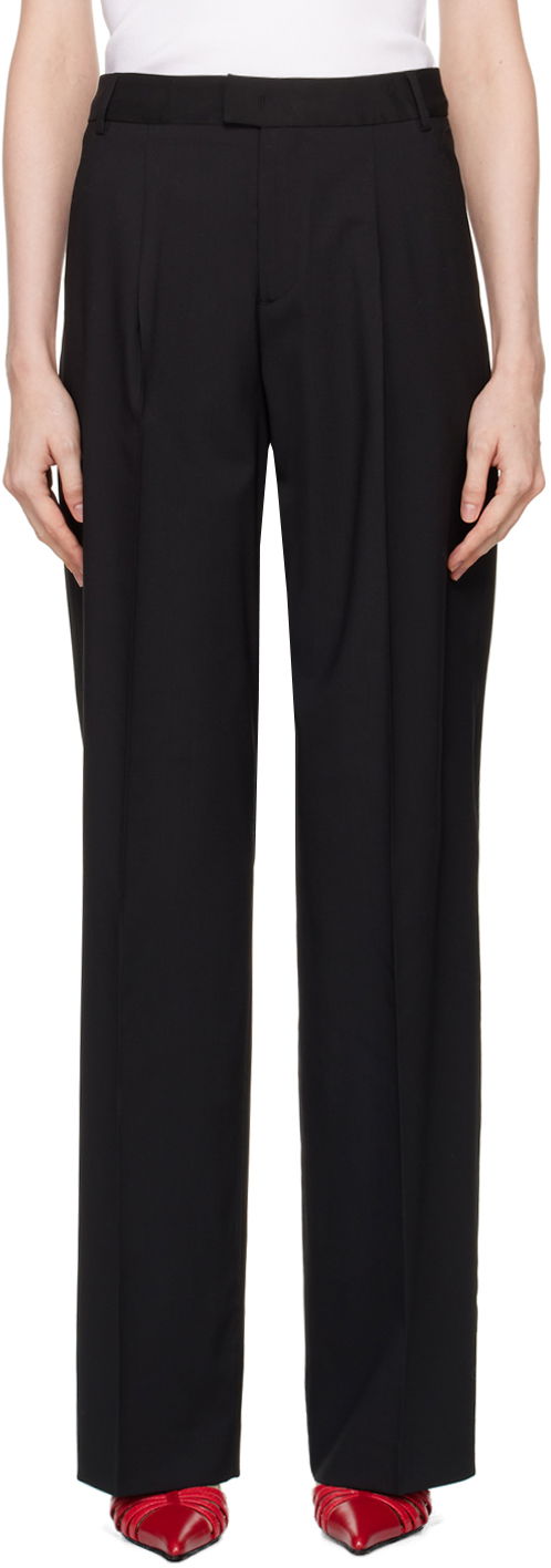 Nohavice Blumarine Creased High-Waisted Dress Pants Čierna | A422P142A, 0