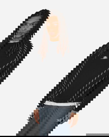 Mikina Umbro Sport Crewneck Sweatshirt with Contrast Stitching Čierna | UBMW067FA42 BLK0001, 1