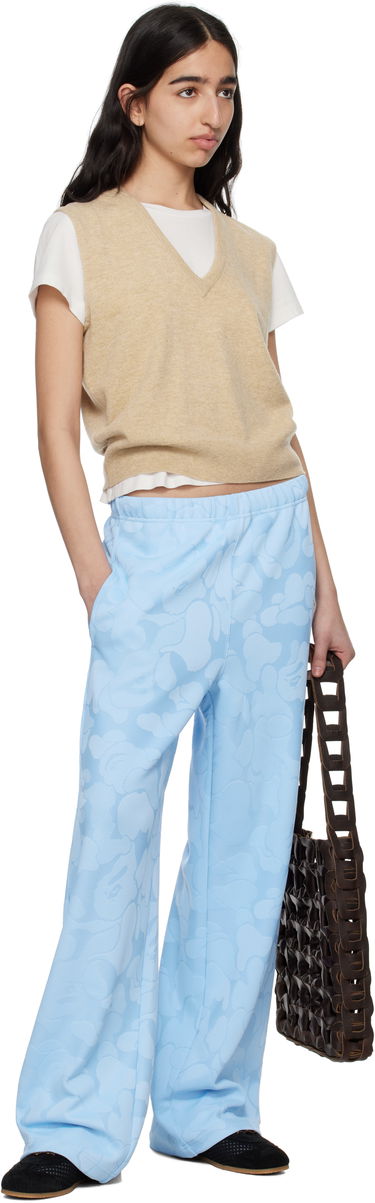 Tepláky BAPE A Bathing Ape Camo Jacquard One Point Wide Lounge Pants Modrá | 001PTL302005L, 3