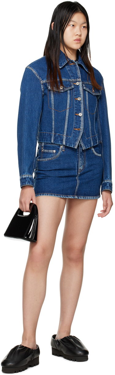Bunda We11done We11done V-Line Denim Jacket Modrá | WD-DJ3-22-330-W-BL, 3