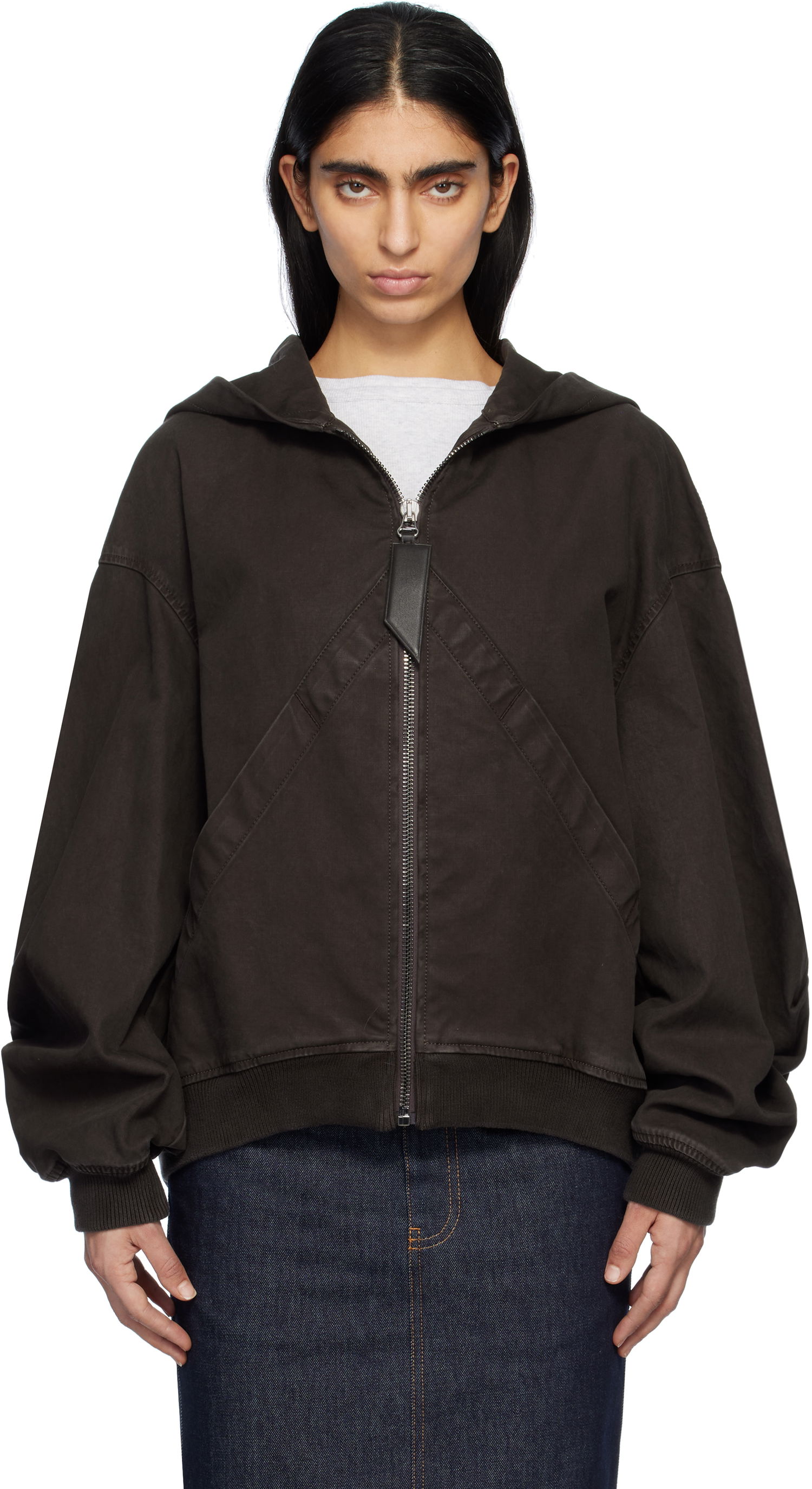 Mikina The Attico Attico Hooded Bomber Jacket Hnedá | 250WCB00066 DDC093AA, 0