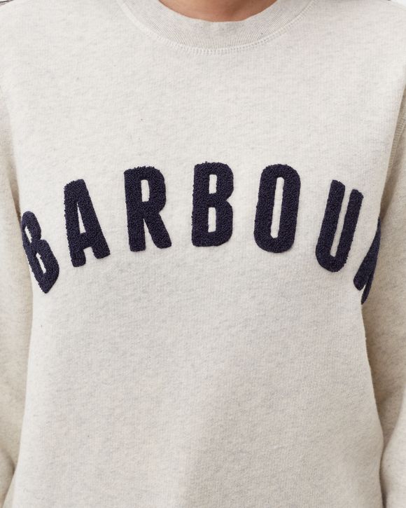 Mikina Barbour Prep Logo Crew Sweatshirt Biela | MOL0101BE54, 1