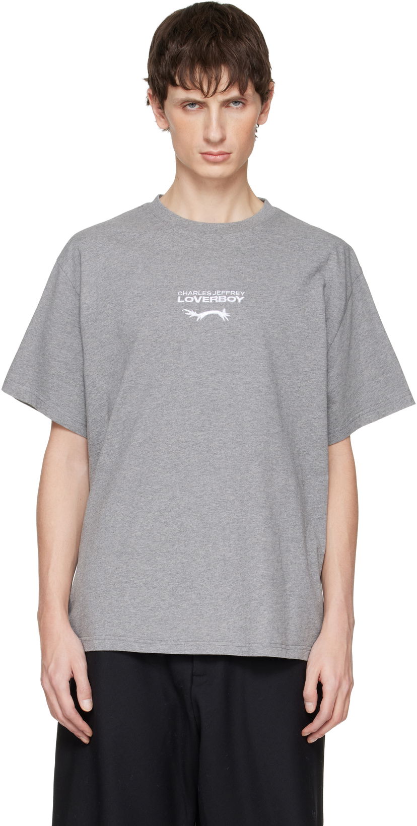 Tričko Charles Jeffrey Loverboy Charles Jeffrey LOVERBOY Logo T-shirt Šedá | 052080802
